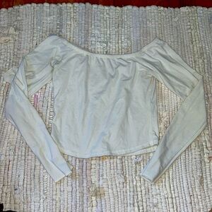 Off shoulder white top